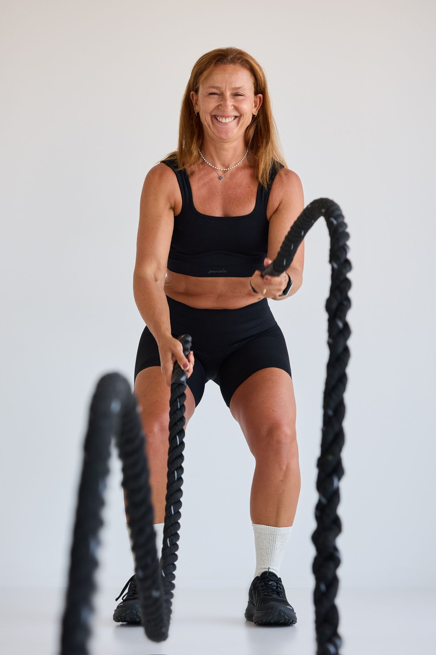coach doing some rope work