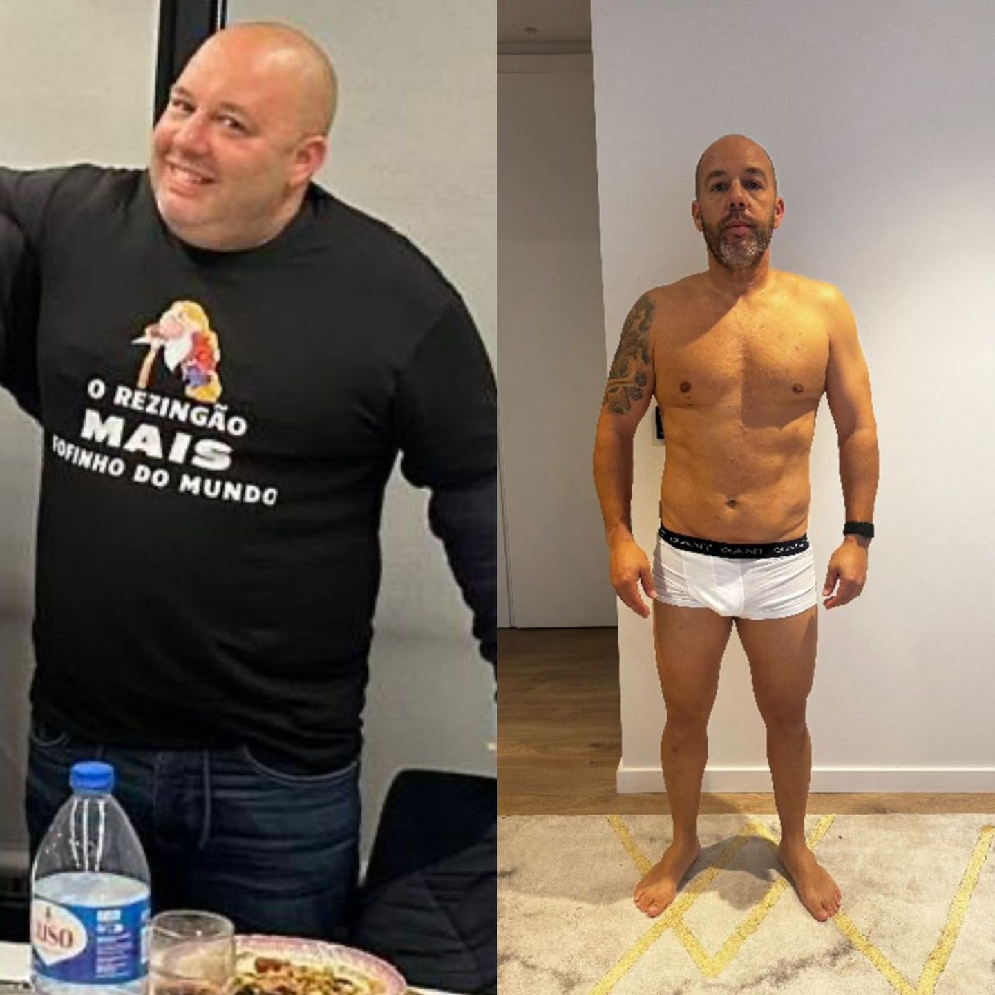 antes e depois de cliente