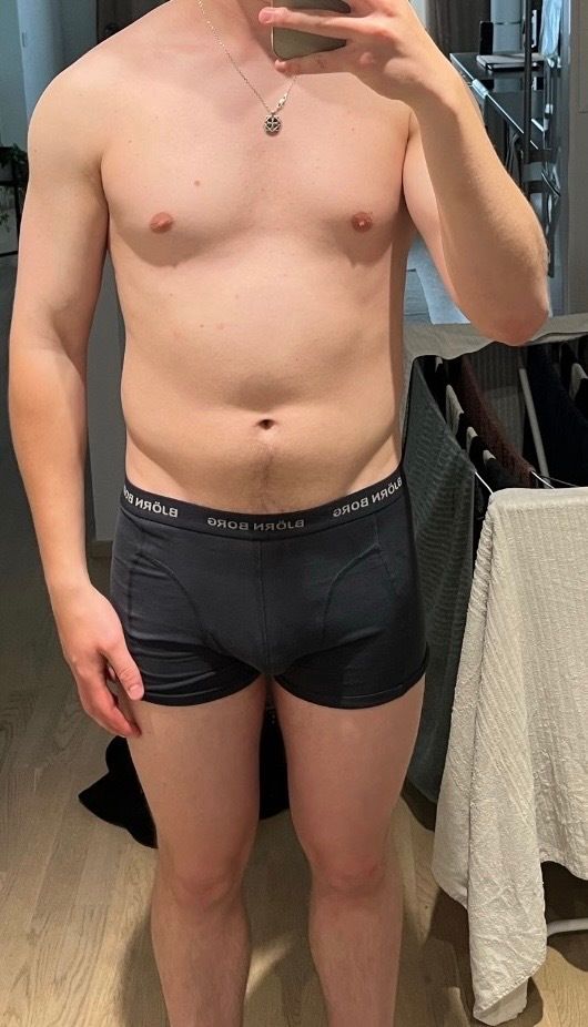 Man with boxers before change