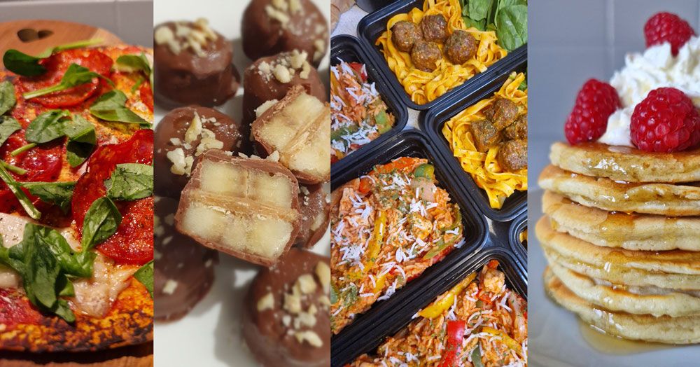 A collage of photos of different foods.
