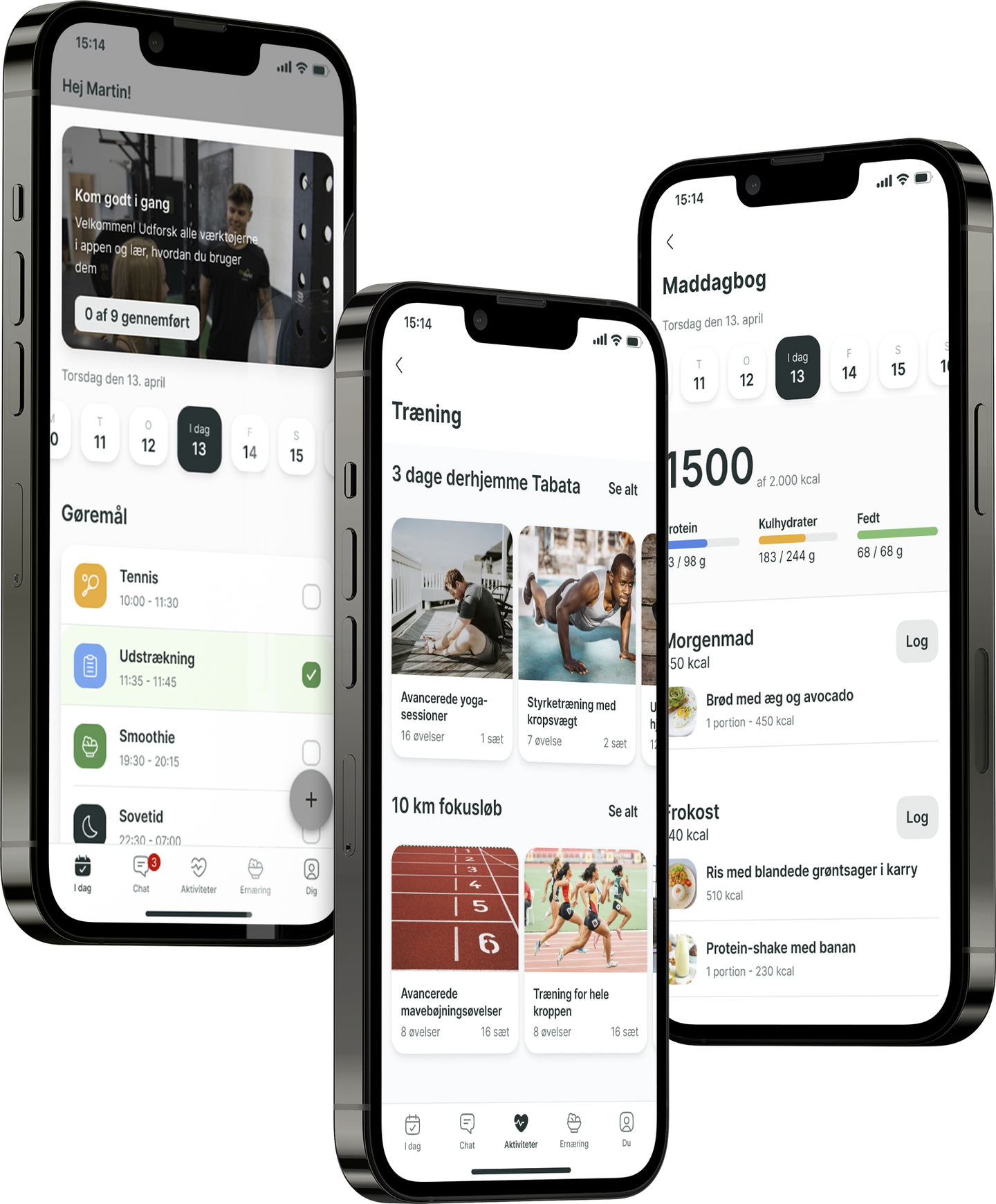 En demo af coaching-appen, der viser funktionerne.