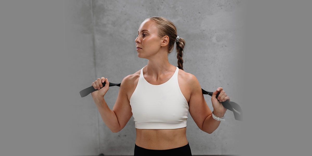Woman stretching