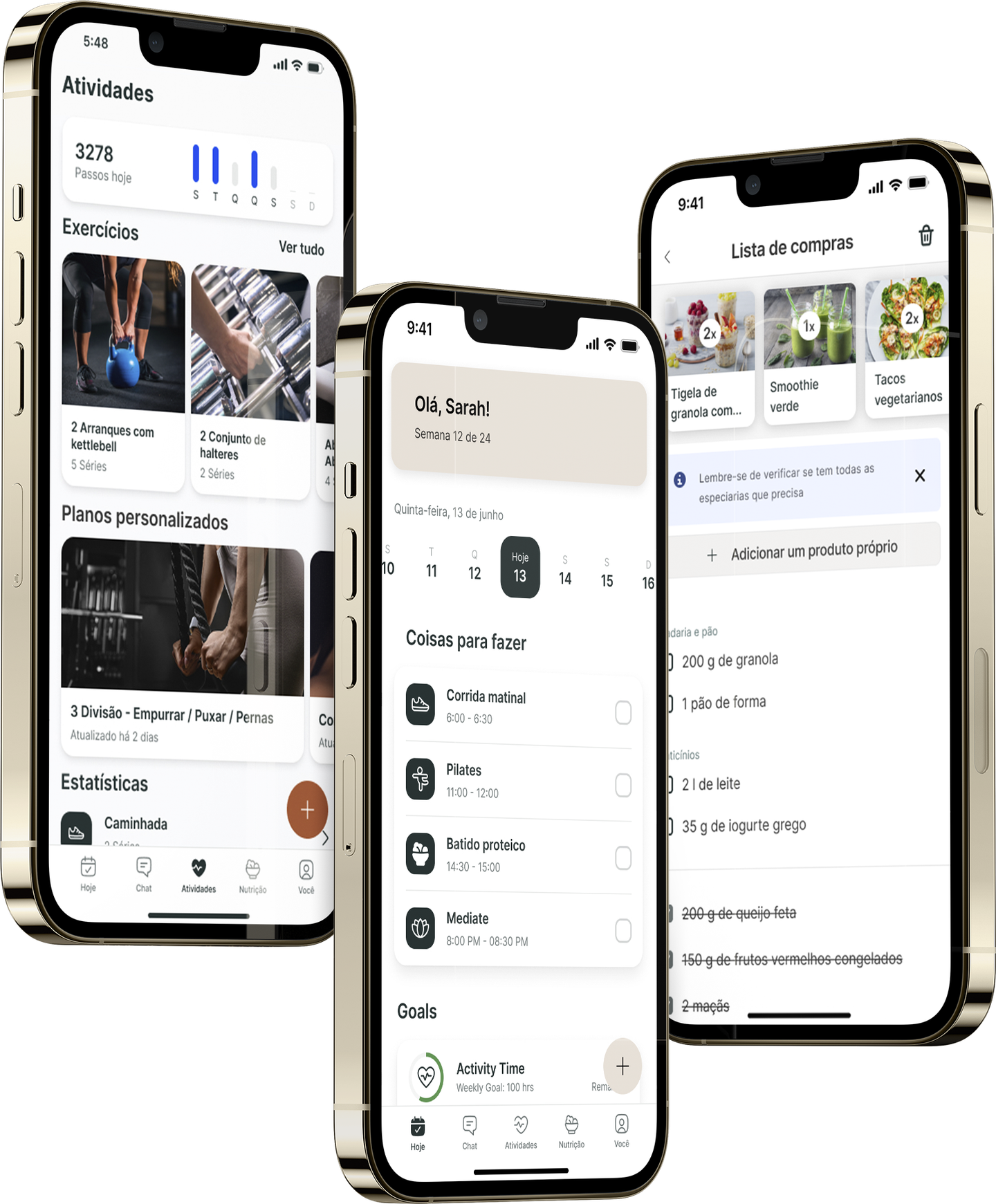 A mockup of the coaching app showcasing the features.