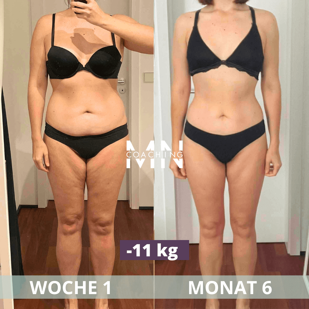Vorher-Nachher-Ergebnis einer Kundin aus dem Mn Coaching
