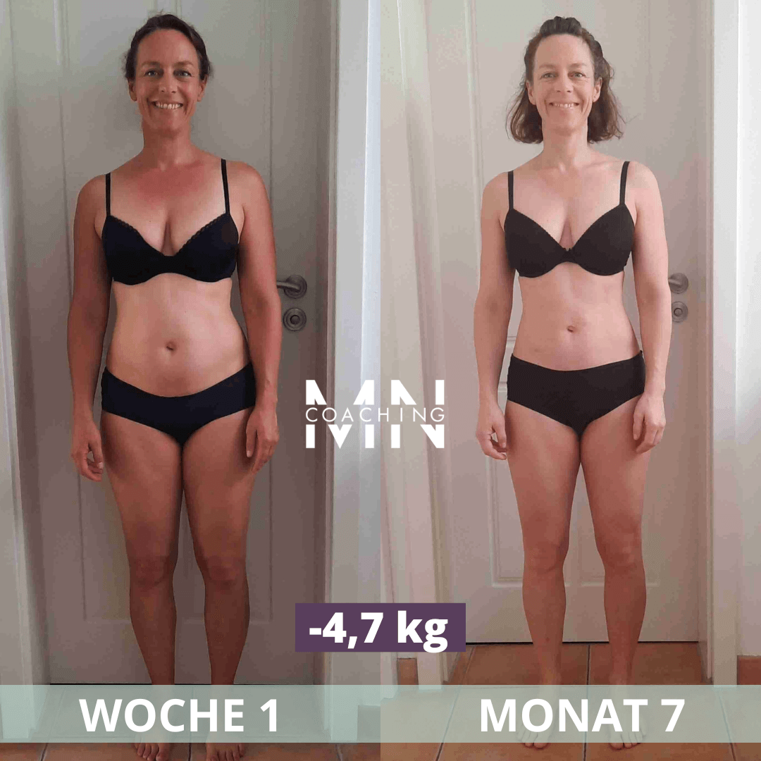Ergebnis einer Kundin nach mehreren Monaten im Coaching