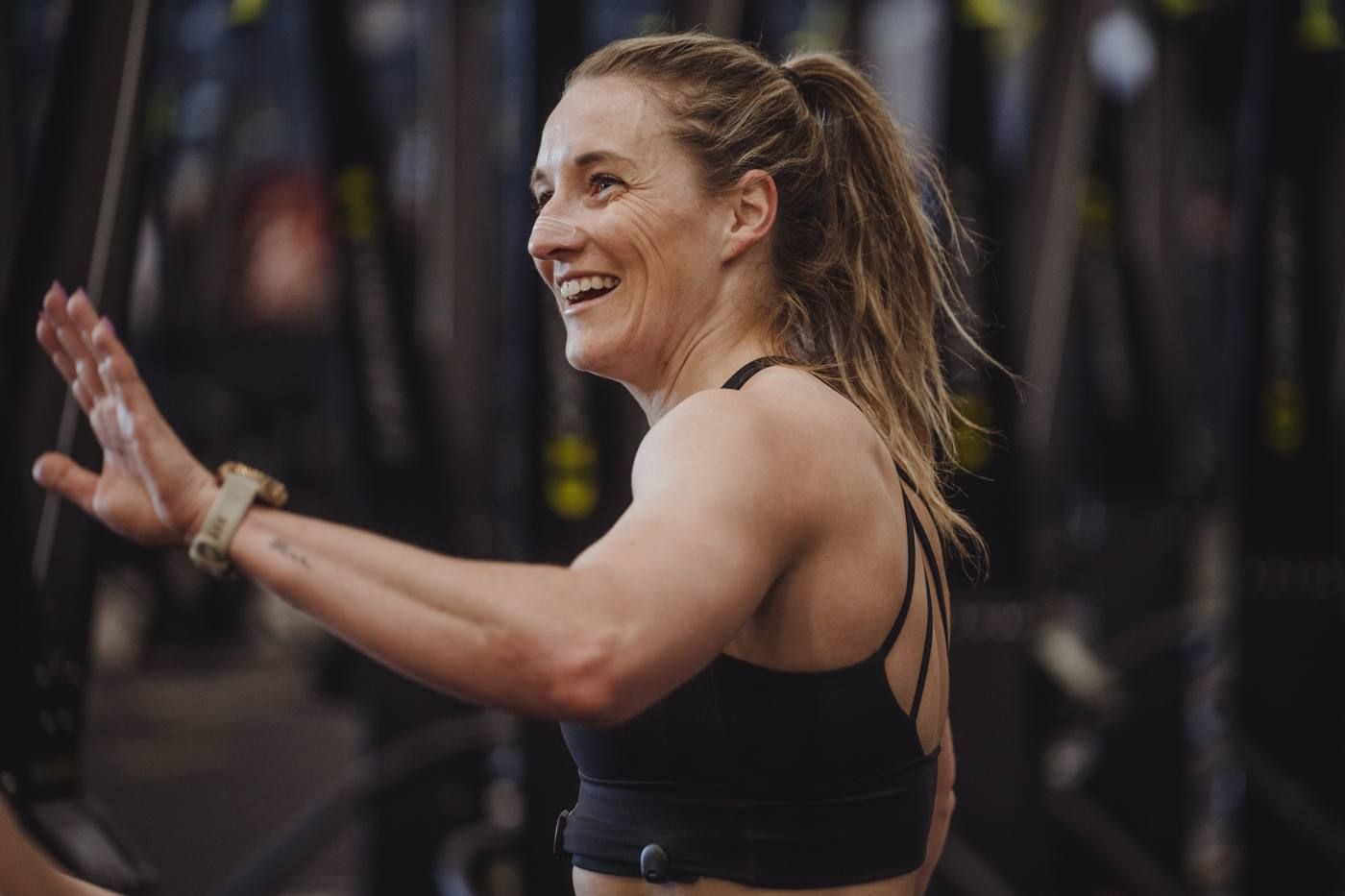 Annette de Wolf tijdens een training