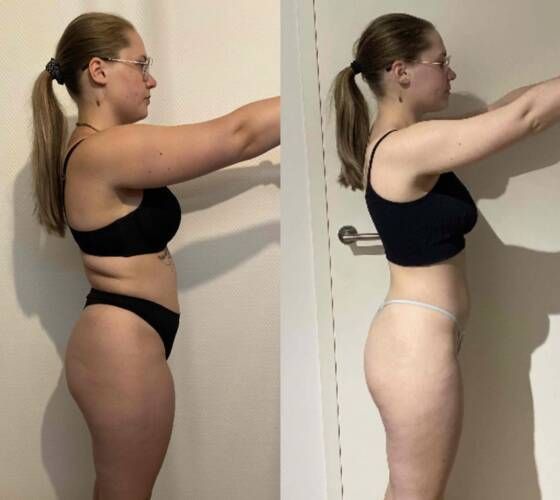 Transformatie van een klant van Nina, voor en na