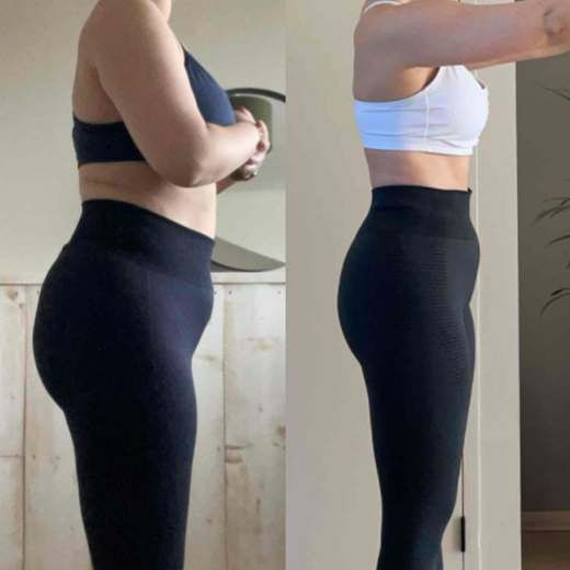 Transformatie van een klant van Nina, voor en na